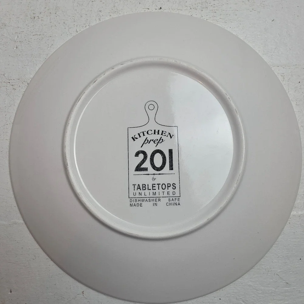 Tabletops Unlimited Kitchen Prep 201 Pizza Slice Dinner Plates Set‎ of 4 Ceramic